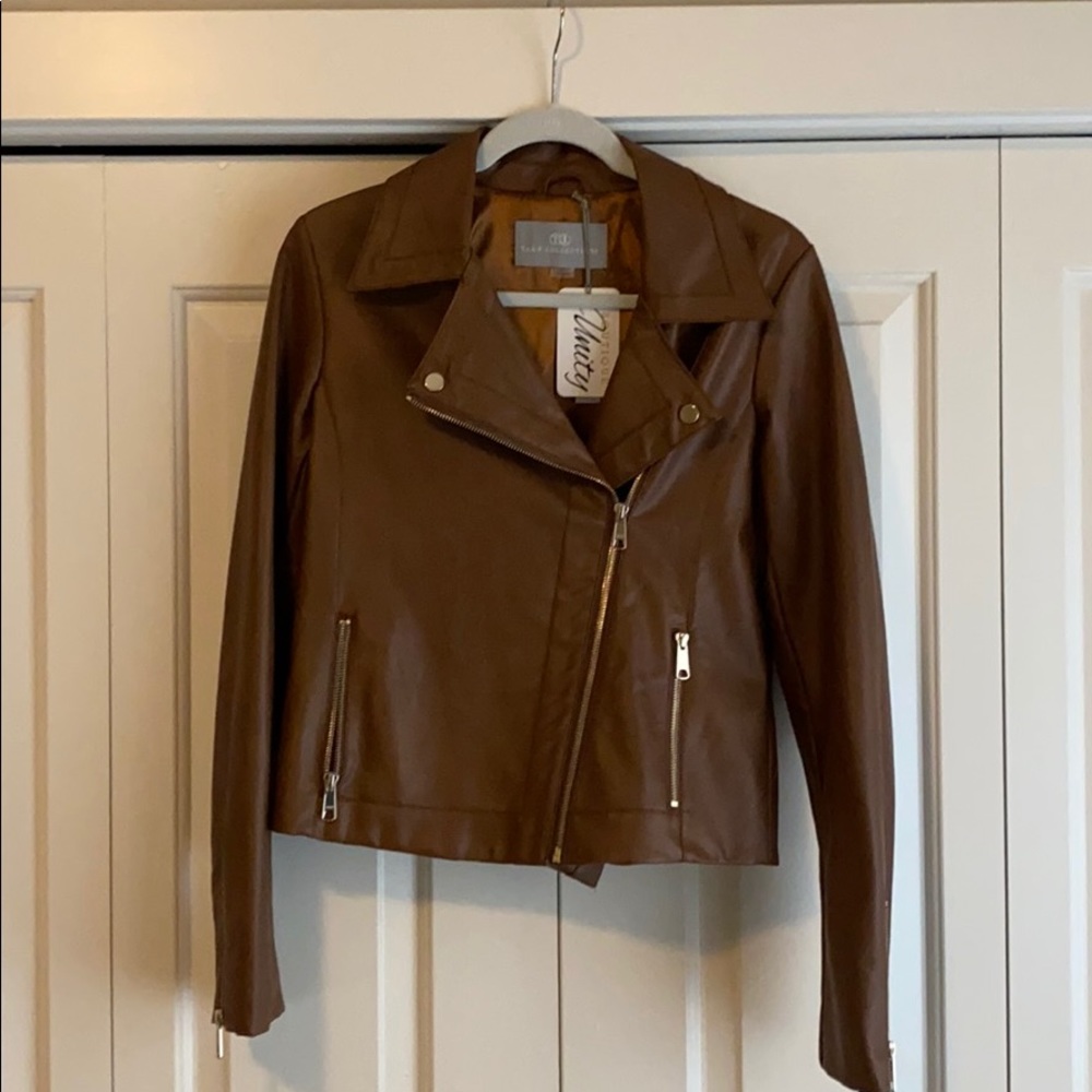 Faux leather jacket